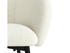 CHLOE-Silla de bar de tela ecru (x2)