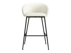 CHLOE-Silla de bar de tela ecru (x2)