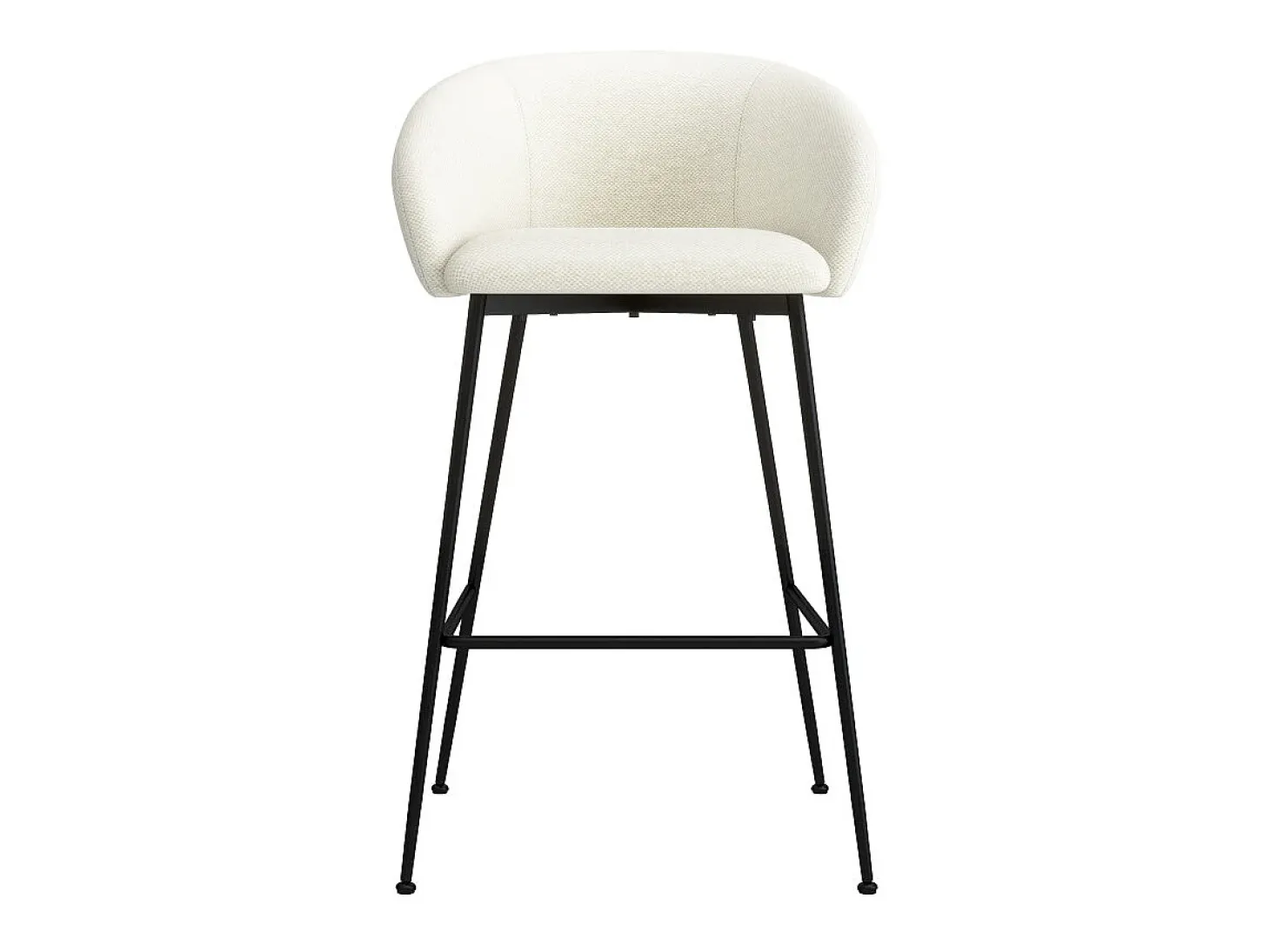 CHLOE-Silla de bar de tela ecru (x2)