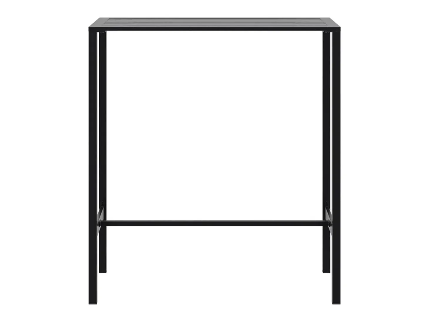 Chrysto Mesa alta de bar acero recubrimiento polvo negro 100x50x110 cm