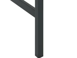 Chrysto Mesa alta de bar acero recubrimiento polvo negro 100x50x110 cm