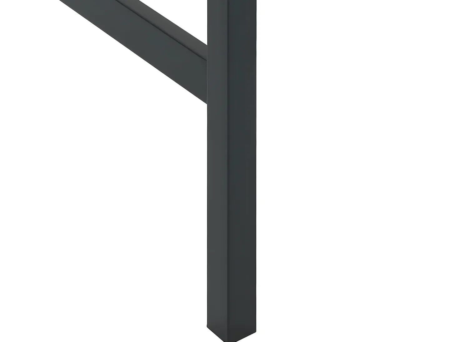 Chrysto Mesa alta de bar acero recubrimiento polvo negro 100x50x110 cm