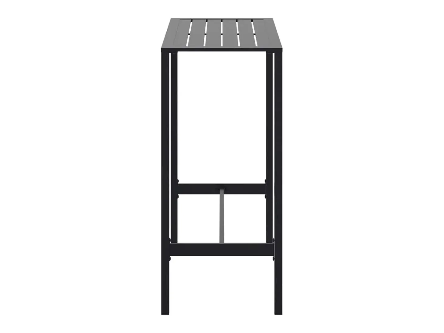 Chrysto Mesa alta de bar acero recubrimiento polvo negro 100x50x110 cm