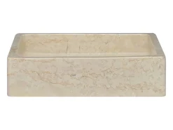 Claire-Céleste Lavabo crema mármol 40x40x10 cm