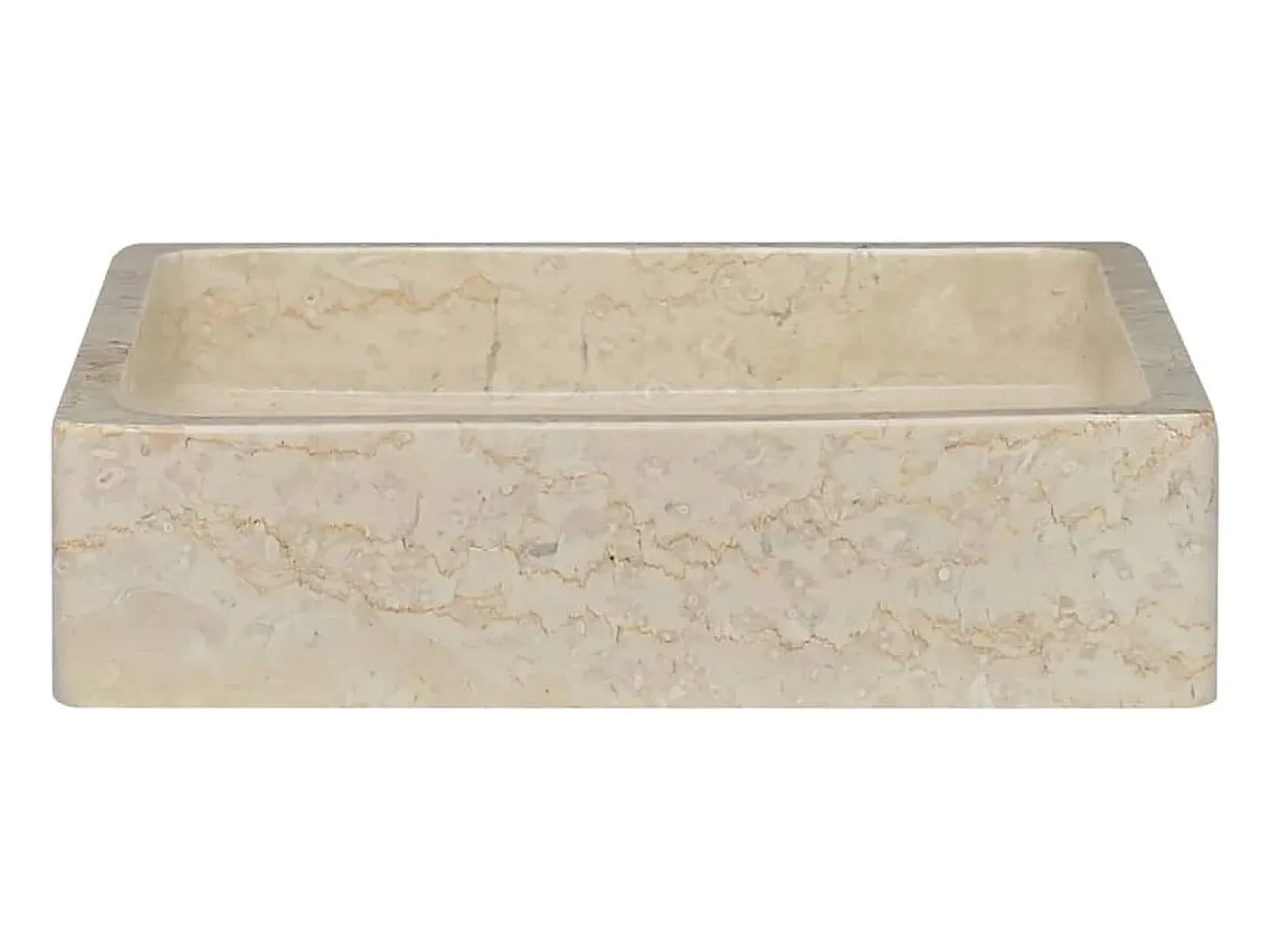 Claire-Céleste Lavabo crema mármol 40x40x10 cm