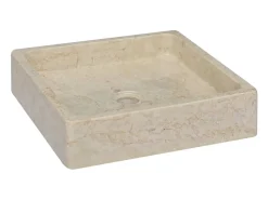 Claire-Céleste Lavabo crema mármol 40x40x10 cm