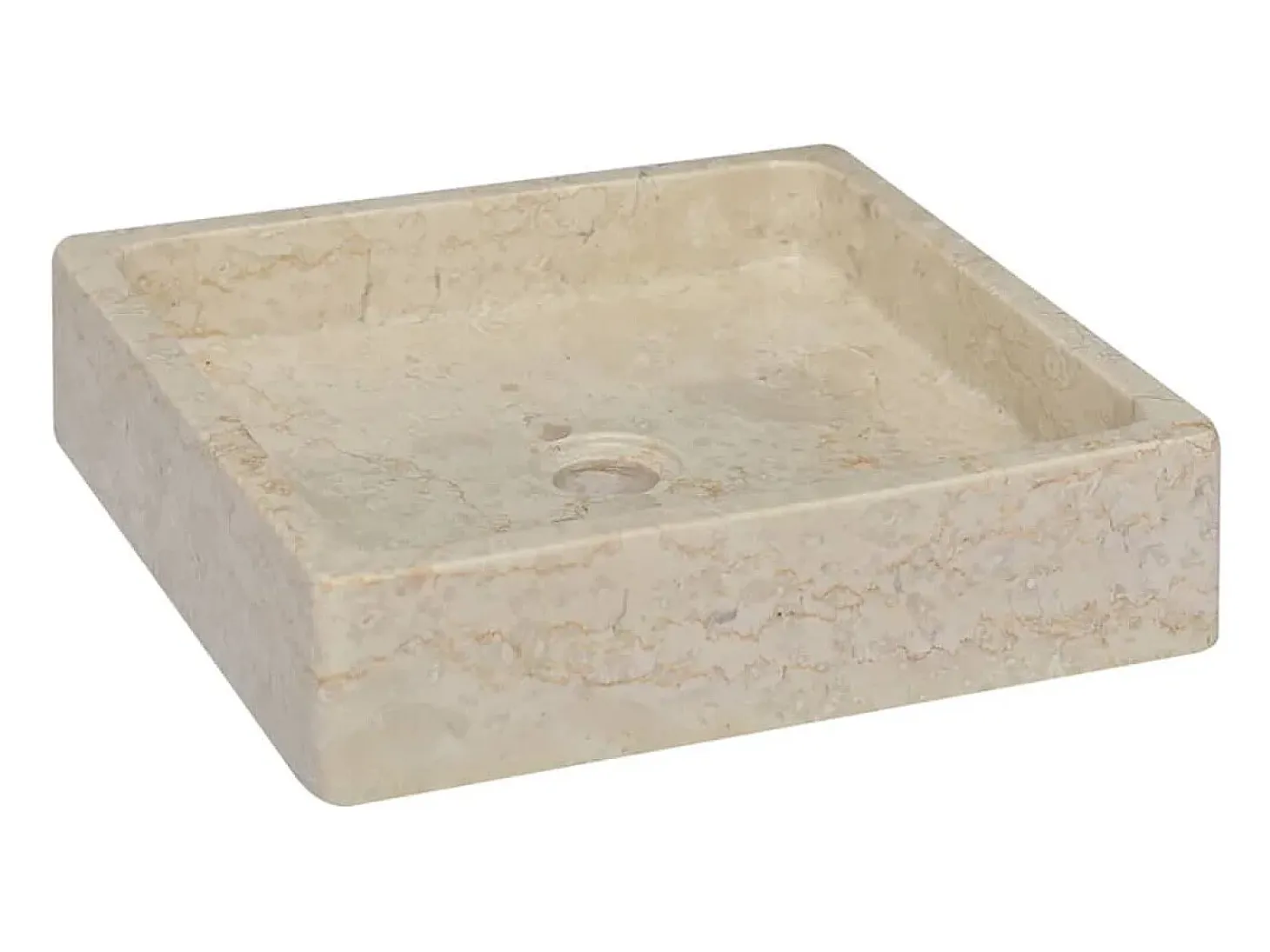 Claire-Céleste Lavabo crema mármol 40x40x10 cm