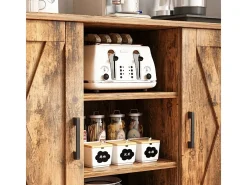 CÓMODA ARMARIOS LATERALES CON ESTANTES ABIERTOS CÓMODA VINTAGE COCINA SALÓN LOFT