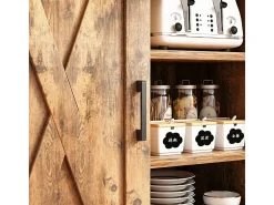 CÓMODA ARMARIOS LATERALES CON ESTANTES ABIERTOS CÓMODA VINTAGE COCINA SALÓN LOFT