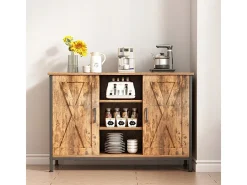CÓMODA ARMARIOS LATERALES CON ESTANTES ABIERTOS CÓMODA VINTAGE COCINA SALÓN LOFT