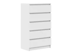 Cómoda blanca 60x36x103 cm Madera contrachapada