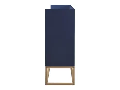 Cómoda buffet 120x30x80 cm minimalista moderna sin tirador - Azul