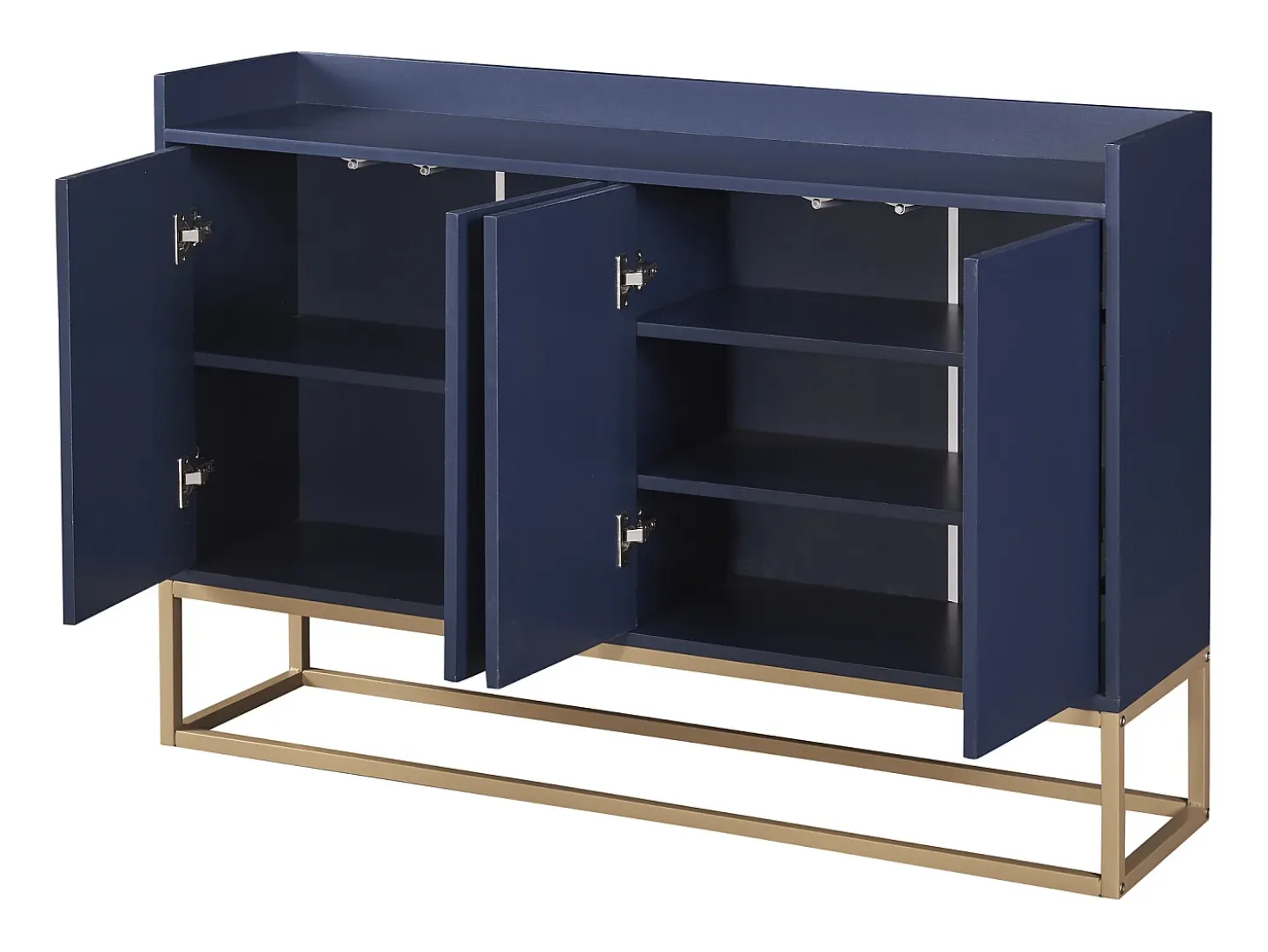 Cómoda buffet 120x30x80 cm minimalista moderna sin tirador - Azul