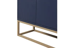 Cómoda buffet 120x30x80 cm minimalista moderna sin tirador - Azul