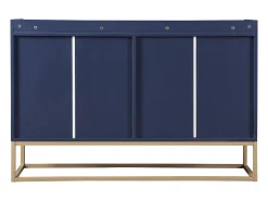Cómoda buffet 120x30x80 cm minimalista moderna sin tirador - Azul