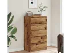Cómoda de madera antigua 60x36x103 cm madera contrachapada