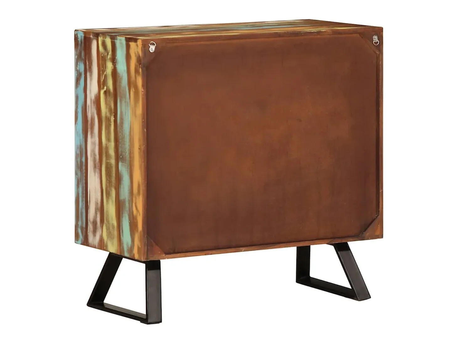 Cómoda de madera maciza reciclada multicolor 70x35x70 cm