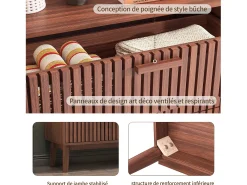 Cómoda de madera, mueble de almacenaje para dormitorio o salón, 100 x 34 x 73 cm