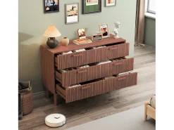 Cómoda de madera, mueble de almacenaje para dormitorio o salón, 100 x 34 x 73 cm