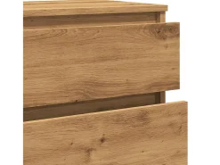 Cómoda de roble artesanal 60x36x103 cm madera de ingeniería
