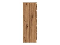 Cómoda de roble artesanal 60x36x103 cm madera de ingeniería