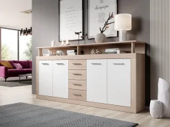 Cómoda Luna XXL roble sonoma / blanco