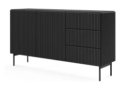 Cómoda, negro, 147 x 81,2 x 39,8 cm