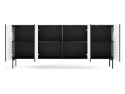 Cómoda, negro, 195,2 x 81,2 x 39,8 cm