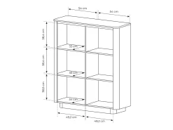 Cómoda, roble cremona, 113,2 x 133,1 x 38,1 cm