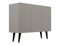 Cómoda Rolia 3 puertas 120 cm-Color Gris claro