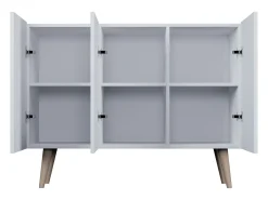 Cómoda Rolia 3 puertas 120 cm-Color Blanco