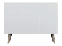 Cómoda Rolia 3 puertas 120 cm-Color Blanco