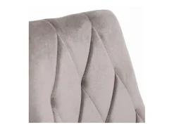 Cómoda silla de terciopelo y estructura de madera gris Volki - Juego de 2