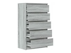 Cómoda Sonoma gris 60x36x103 cm Madera de ingeniería