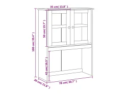 Cómoda VIGO blanca 78x30x100 cm madera maciza de pino