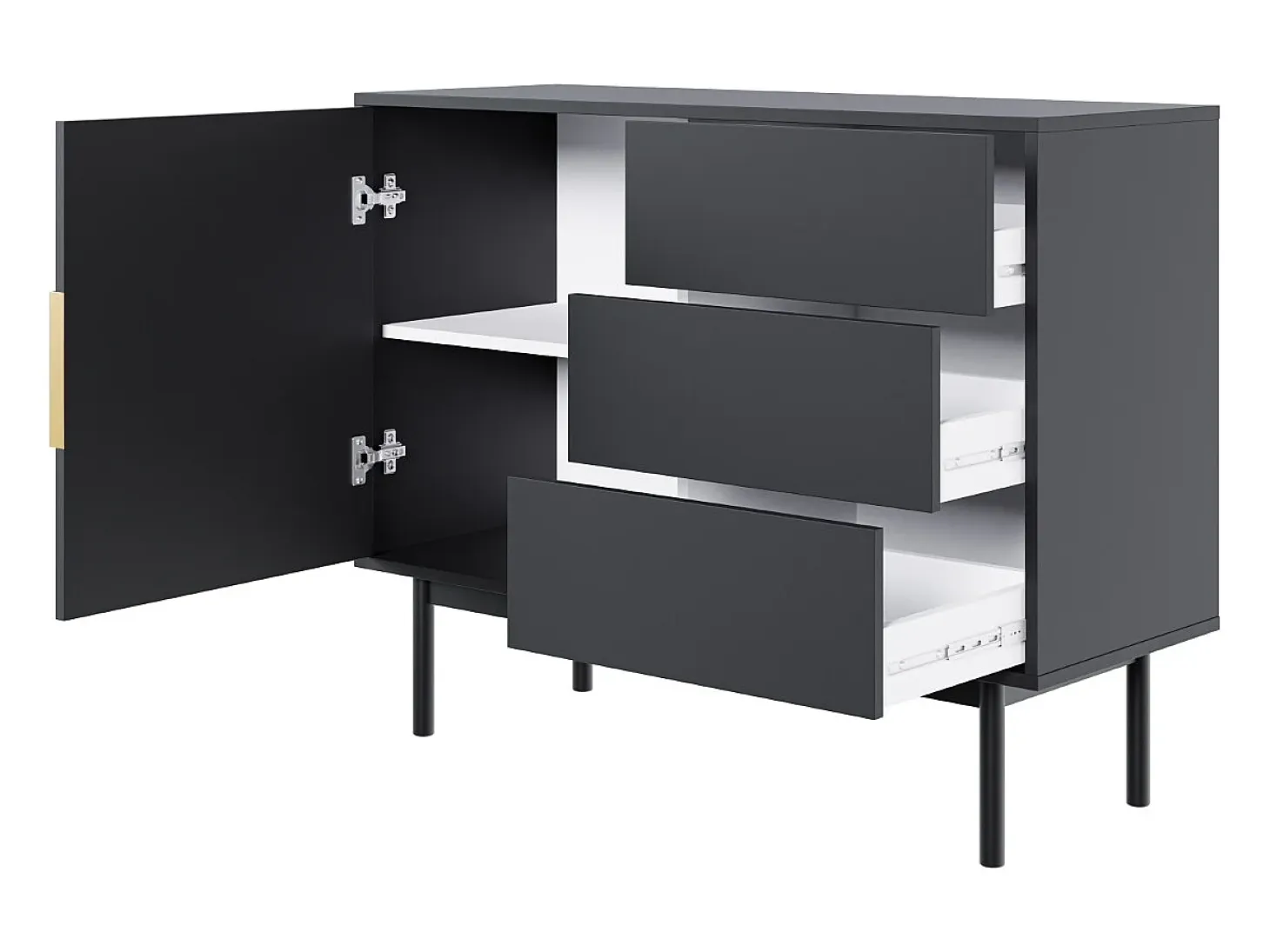 Cómoda Viva 1D3S Negra