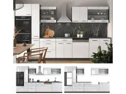Cocina blanco brillo/antracita 350x60x81.6 r-line