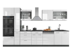 Cocina blanco brillo/antracita 350x60x81.6 r-line