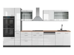 Cocina blanco brillo/antracita 350x60x81.6 r-line
