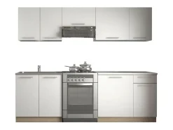 Cocina blanca con encimera de roble RUSTICA