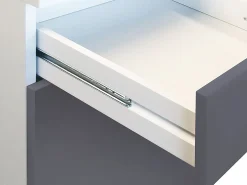 Cocina completa - 180 cm - 6 estantes - Blanco y gris - TRATTORIA