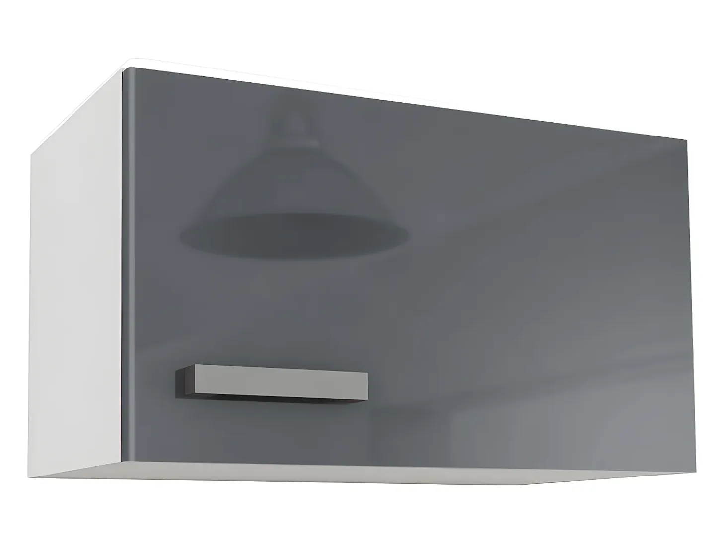 Cocina completa - 180 cm - 6 estantes - Blanco y gris - TRATTORIA