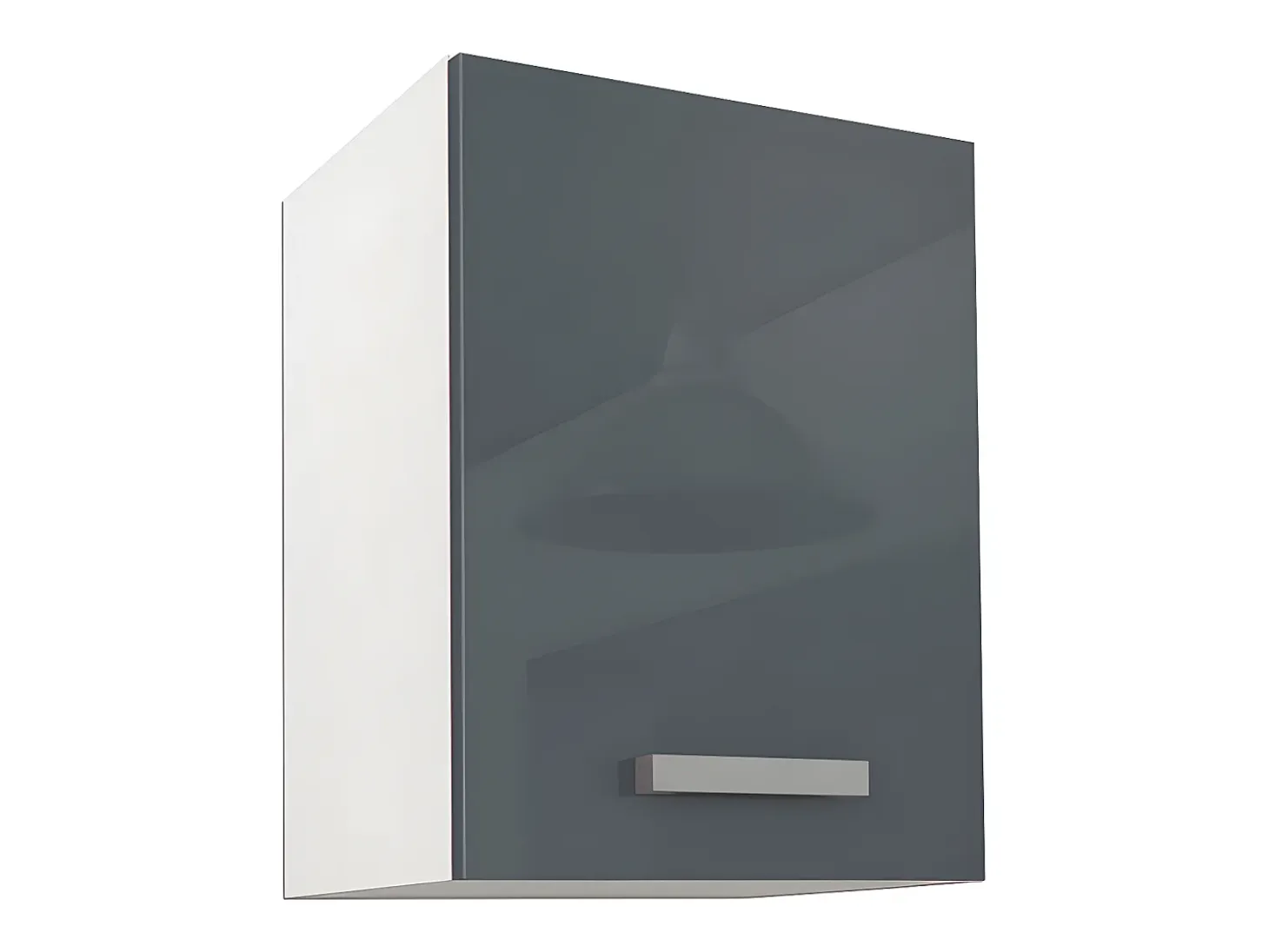 Cocina completa - 180 cm - 6 estantes - Blanco y gris - TRATTORIA