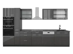 Cocina completa antracita brillo intenso/antracita 350x60x81.6 r-line