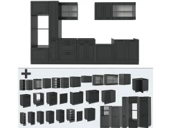Cocina completa antracita casa de campo/antracita 350x60x81.6 r-line