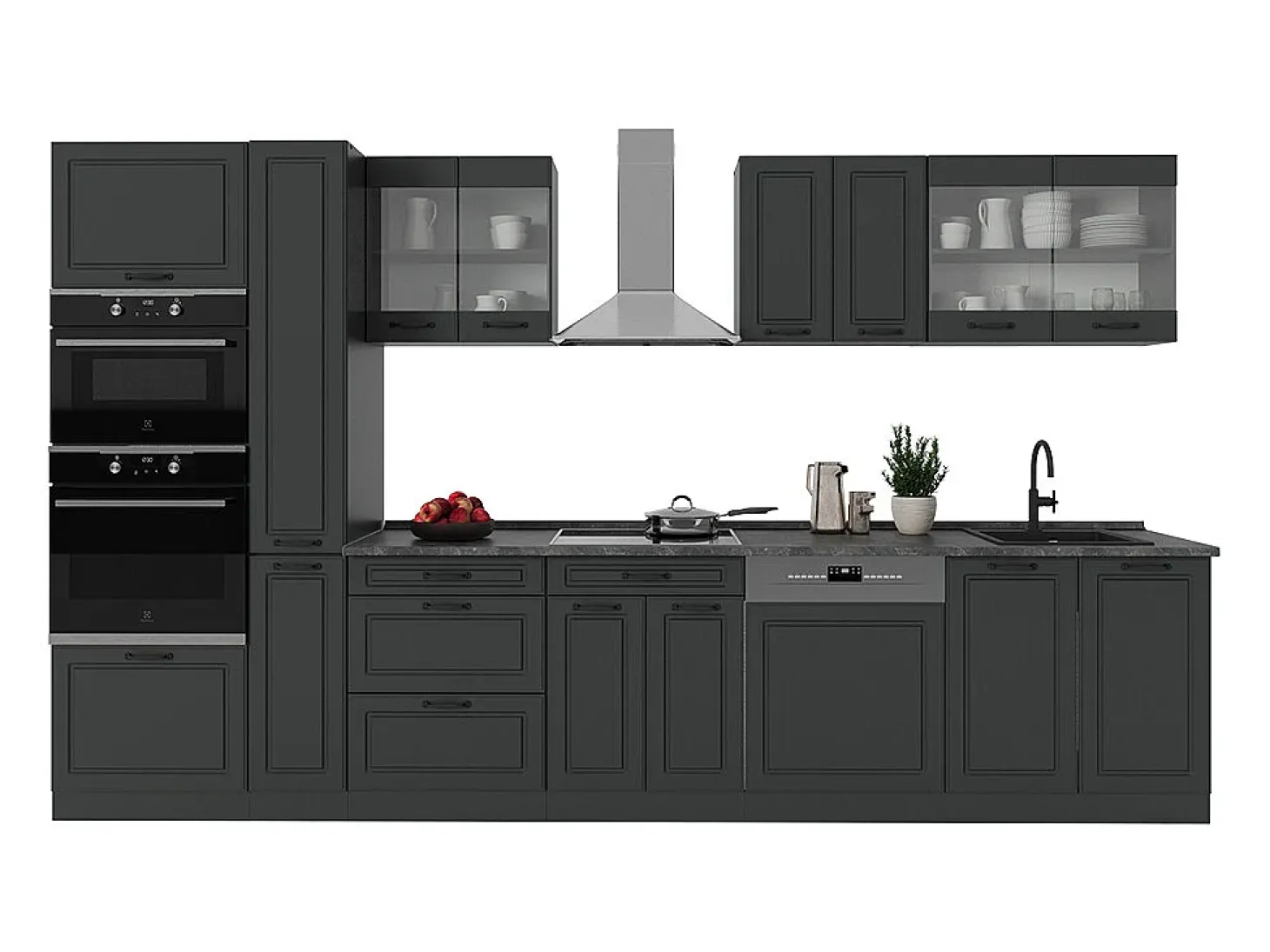 Cocina completa antracita casa de campo/antracita 350x60x81.6 r-line