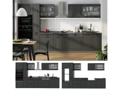 Cocina completa antracita casa de campo/antracita 350x60x81.6 r-line
