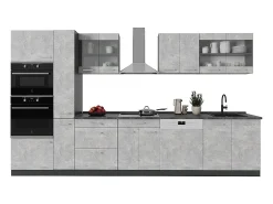 Cocina completa hormigón/antracita 350x60x81.6 r-line