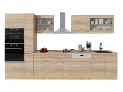 Cocina completa roble sonoma/goldkraft 350x60x81.6 r-line