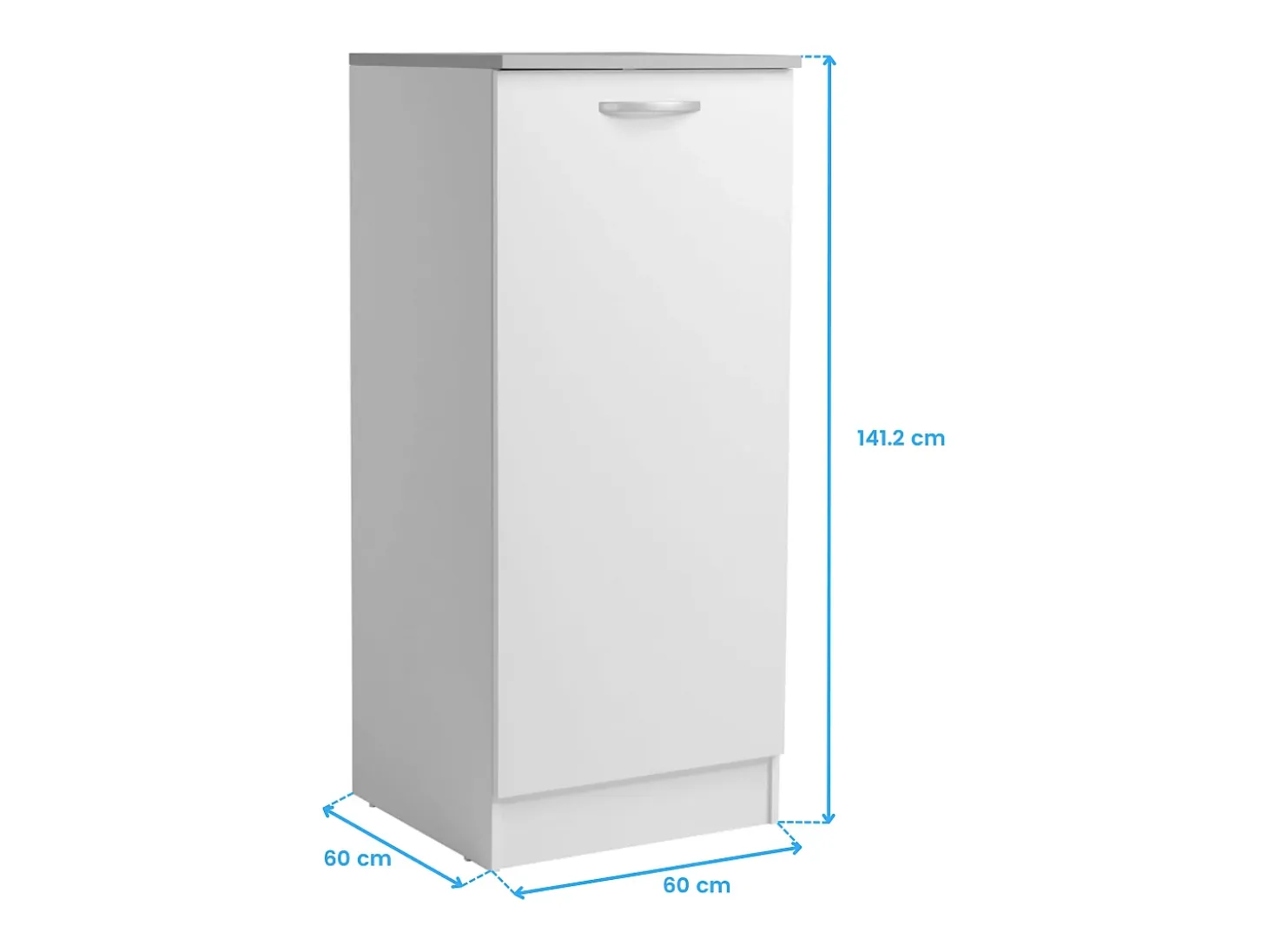 Cocina Completa Eko Blanco Contemporáneo c/5 Módulos Aéreos y Muebles Bajos